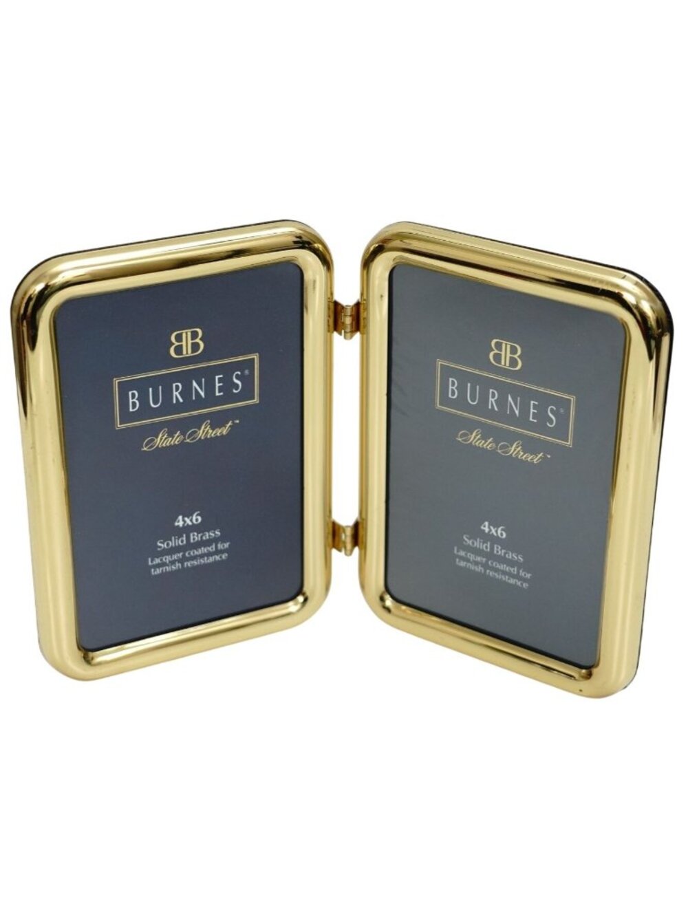 Burnes State Street Double 4x6 Frame Solid Brass Goldtone